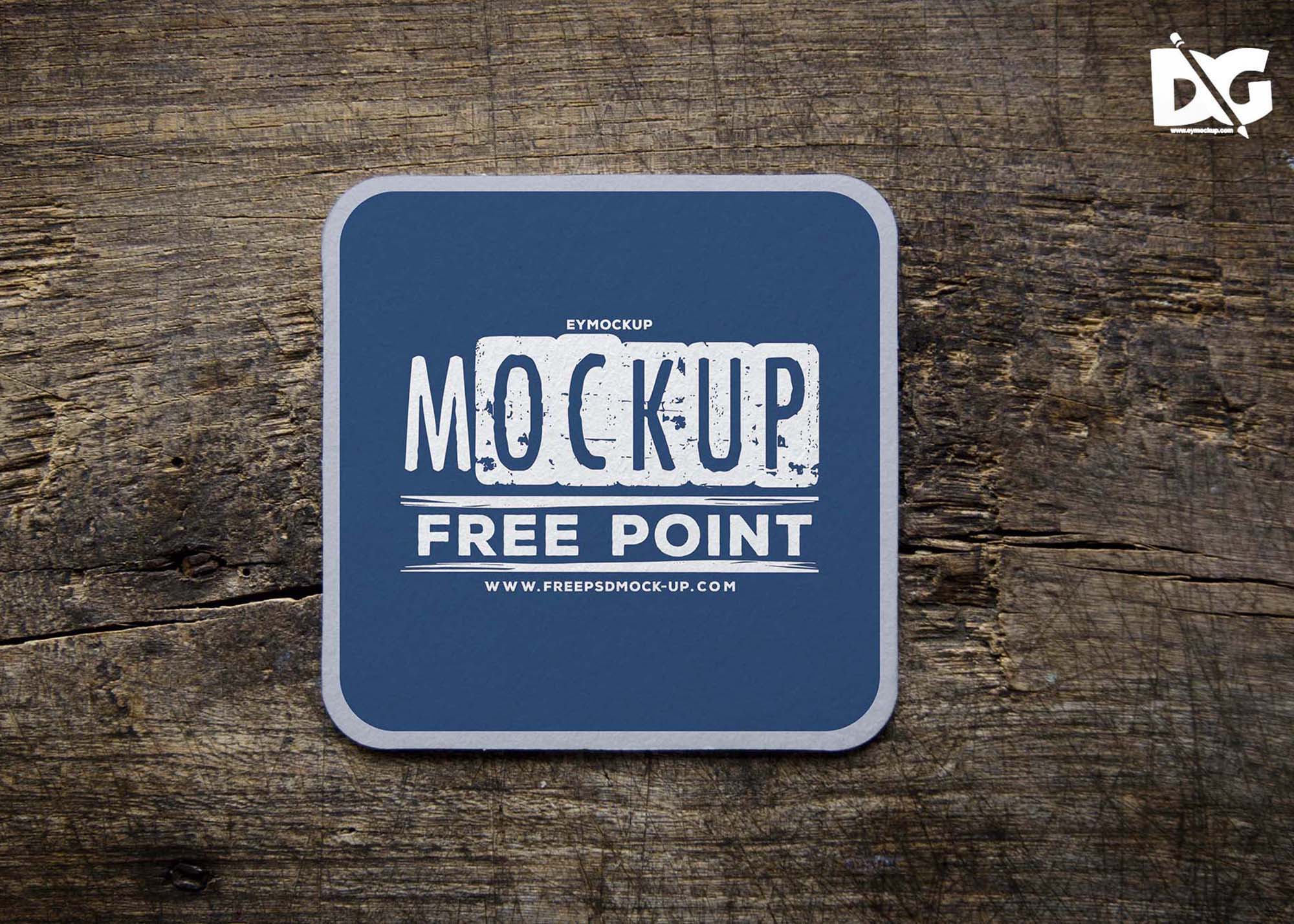 Coffee Cup Coaster Mockup
