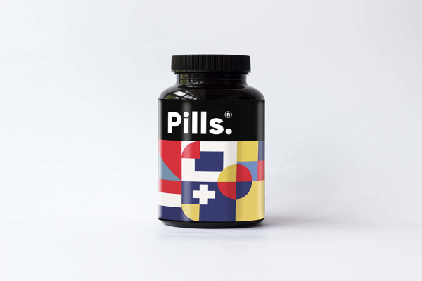 Vitamins Bottle Mockup