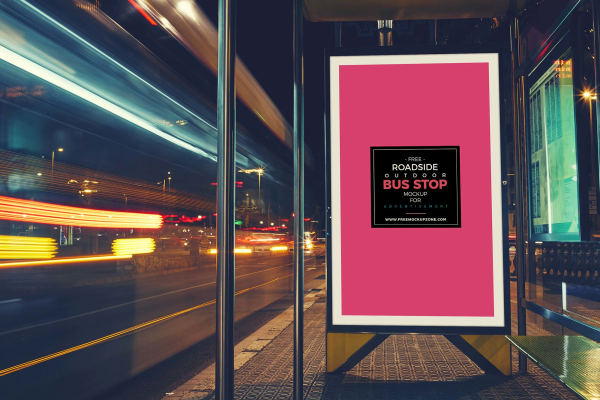 Bus Stop Advertising Mockup