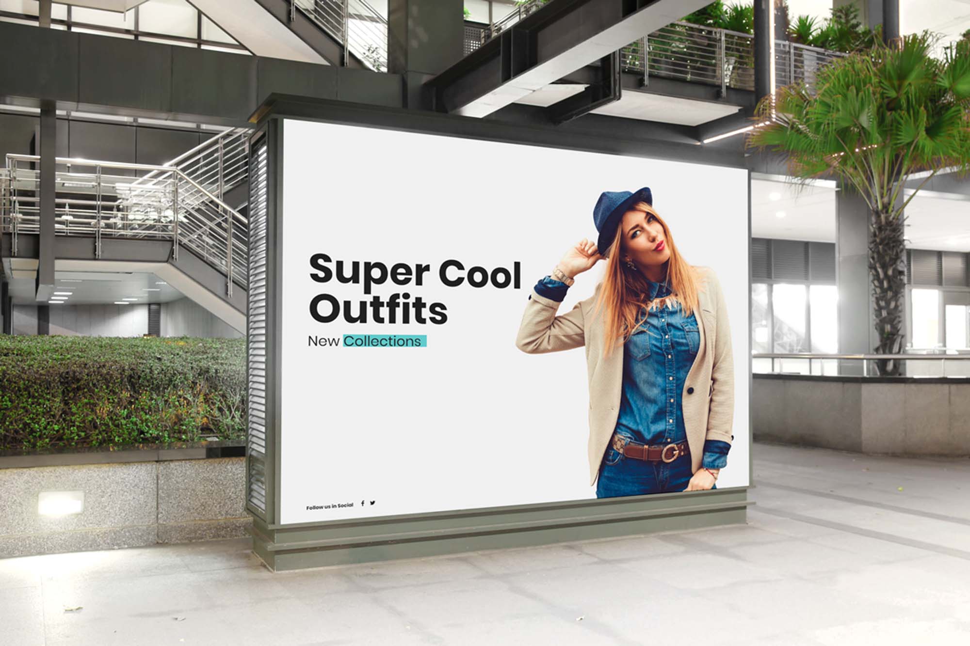 Indoor Digital Billboard Mockup