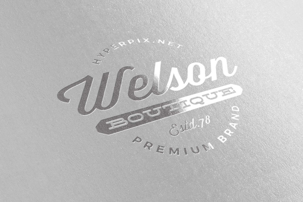 Stylish Metallic Silver Logo Mockup