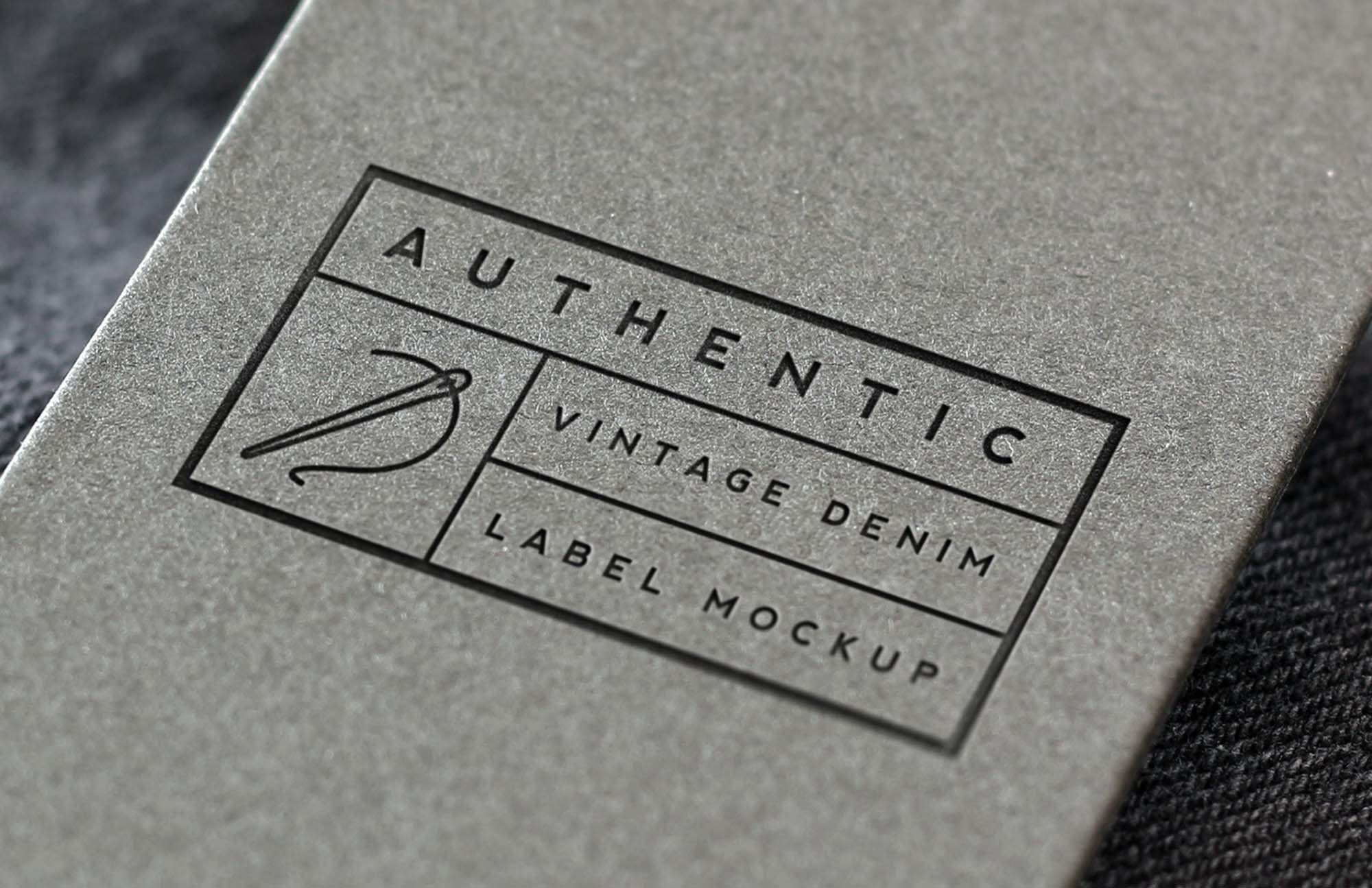 Authentic Label Logo Mockup