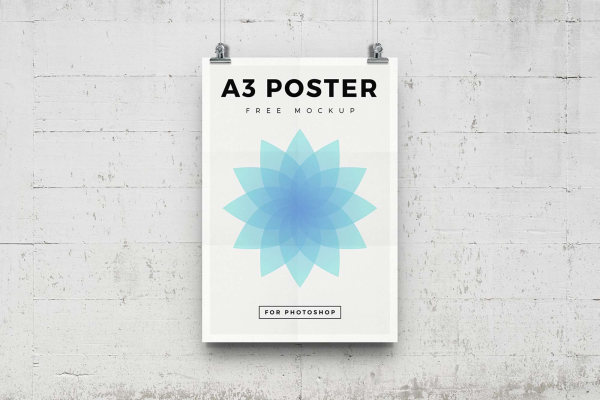 Wall Poster A3 Mockup