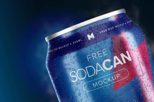 Cool Soda Can Mockup