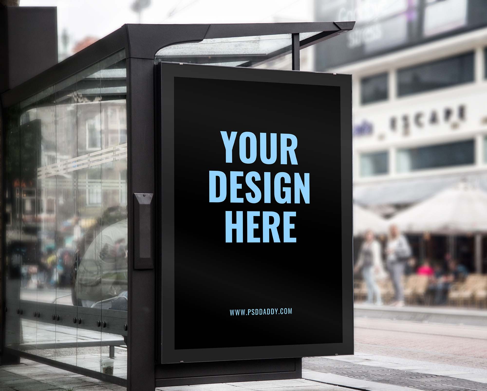 Bus Stop Branding Outside Mockup