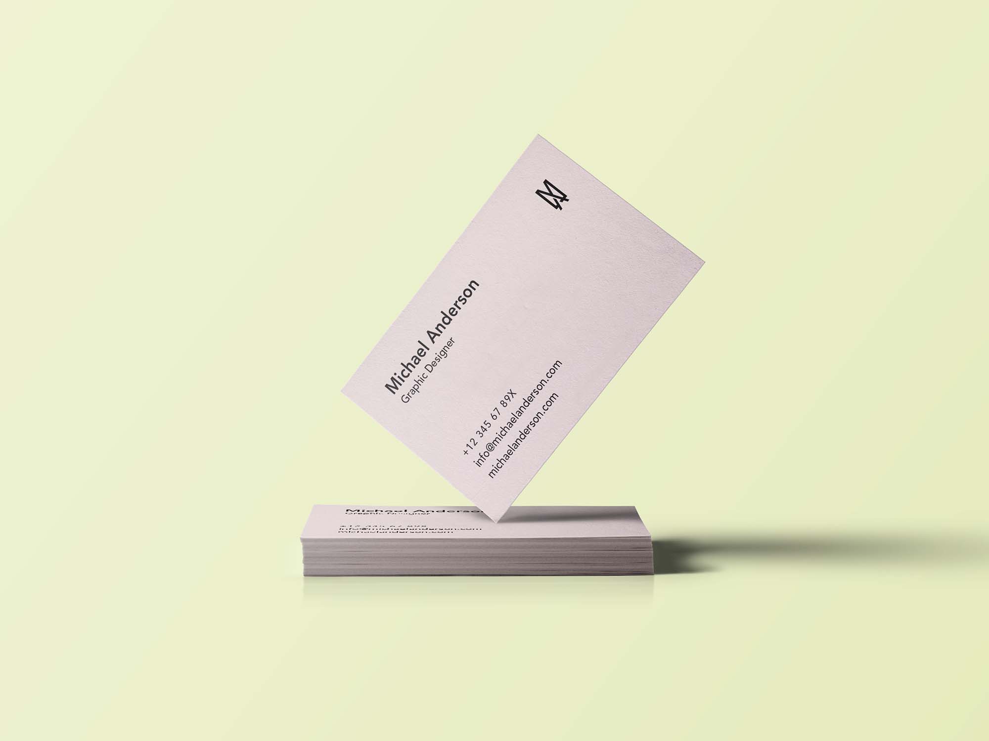 Standing Business Card Mockup