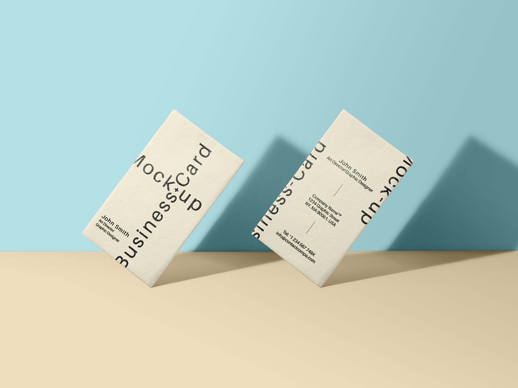 Two Business Cards Mockup