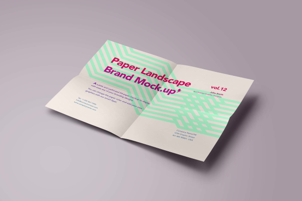Landscape A4 Paper Mockup
