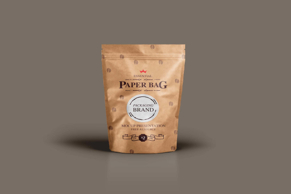 Coffee Paper Bag Mockup