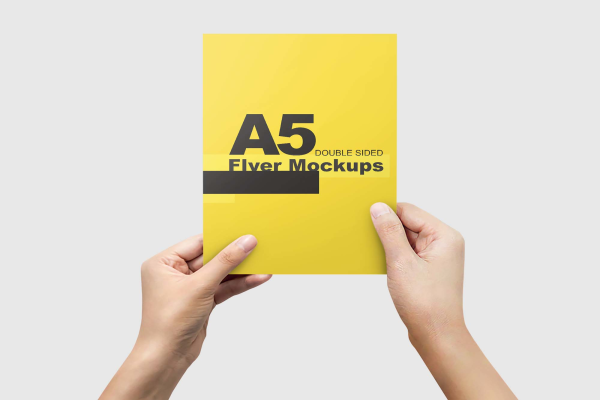 Double Sided A5 Flyer Mockups