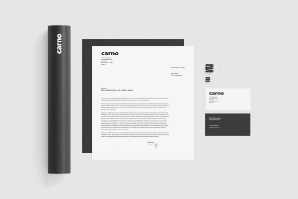 Black and White Stationery Mockup