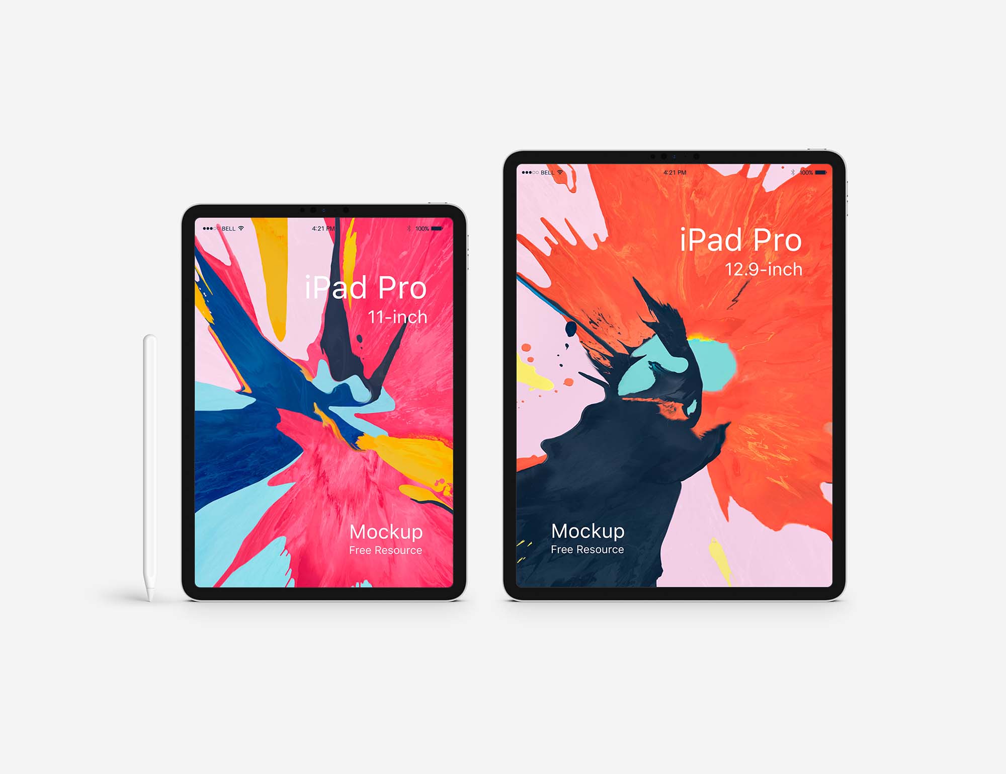 iPad Pro 10.5 and 12.9 inches Mockup