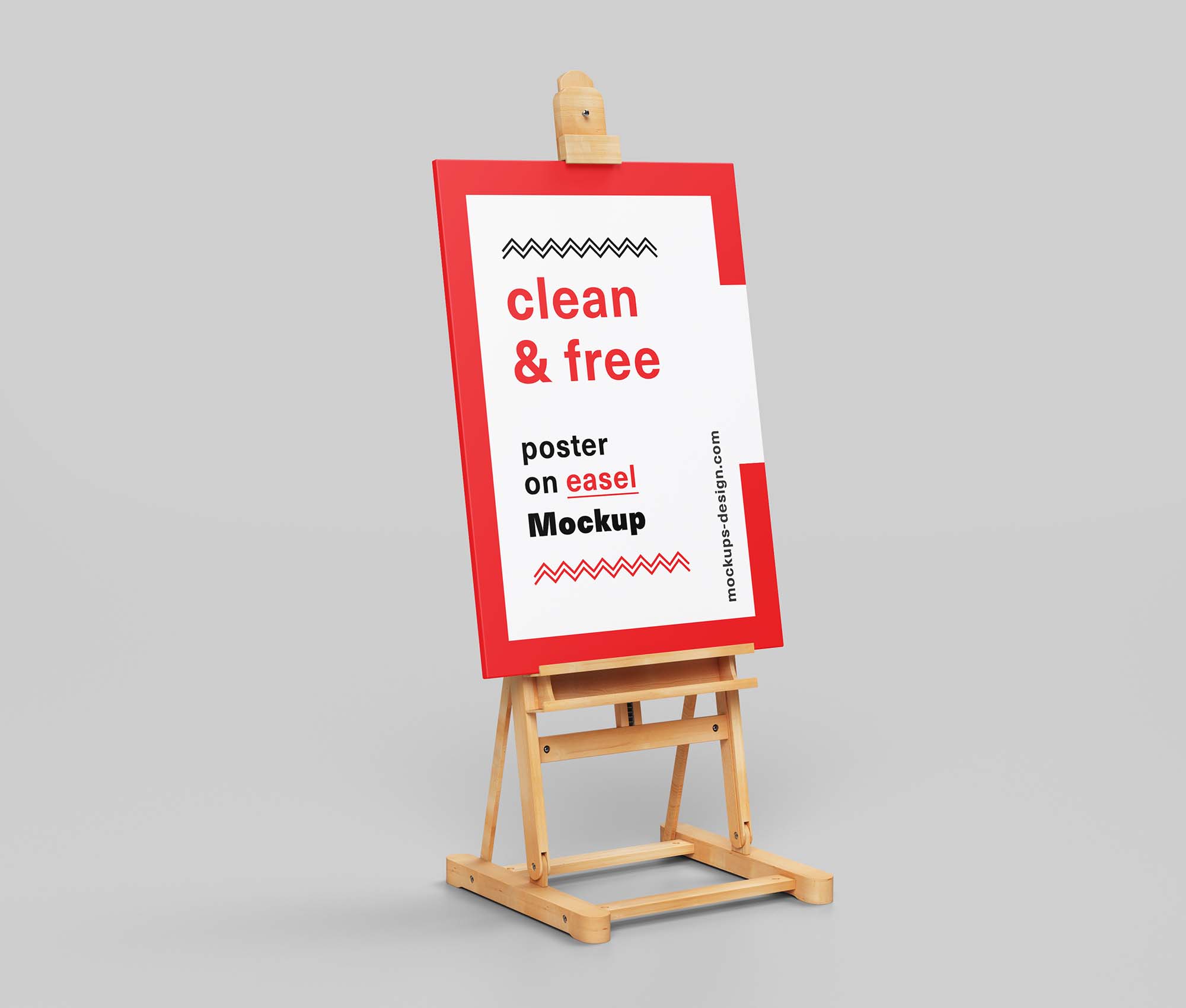 4 Poster on Easel Mockup