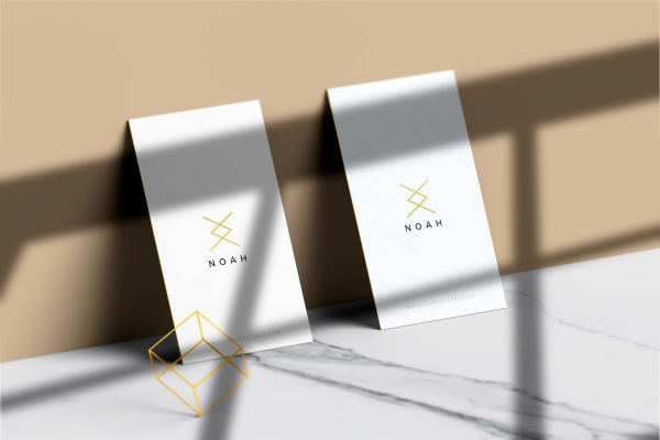 Vertical Business Card Mockup