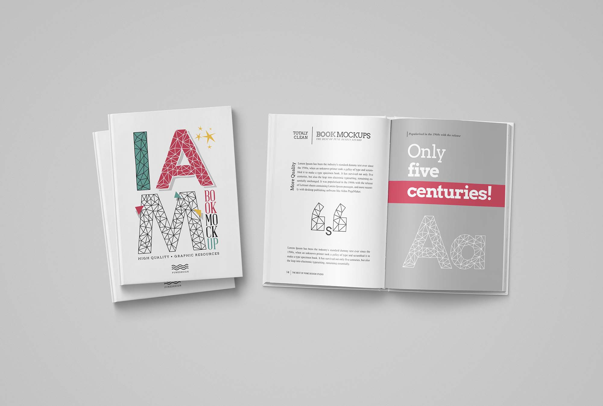 Hardcover Book Mockup Opened & Closed