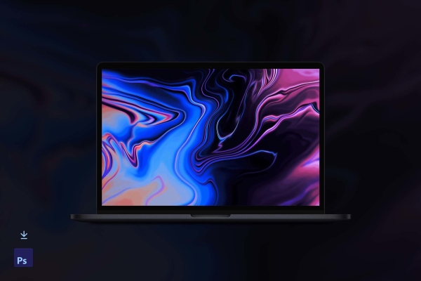 MacBook Pro Space Gray Mockup