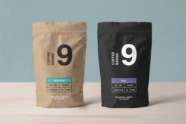 Kraft Paper Coffee Pouch Mockup