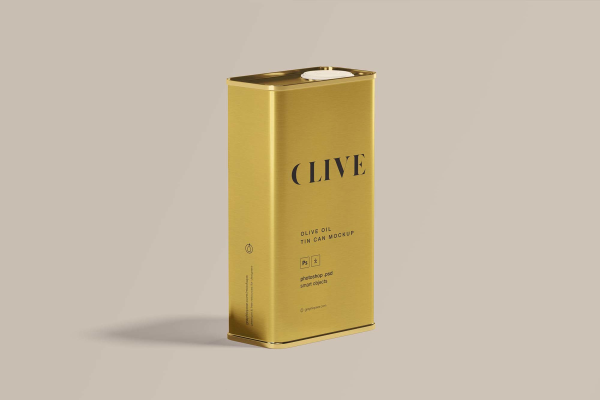 Olive Oil Tin Can Mockup