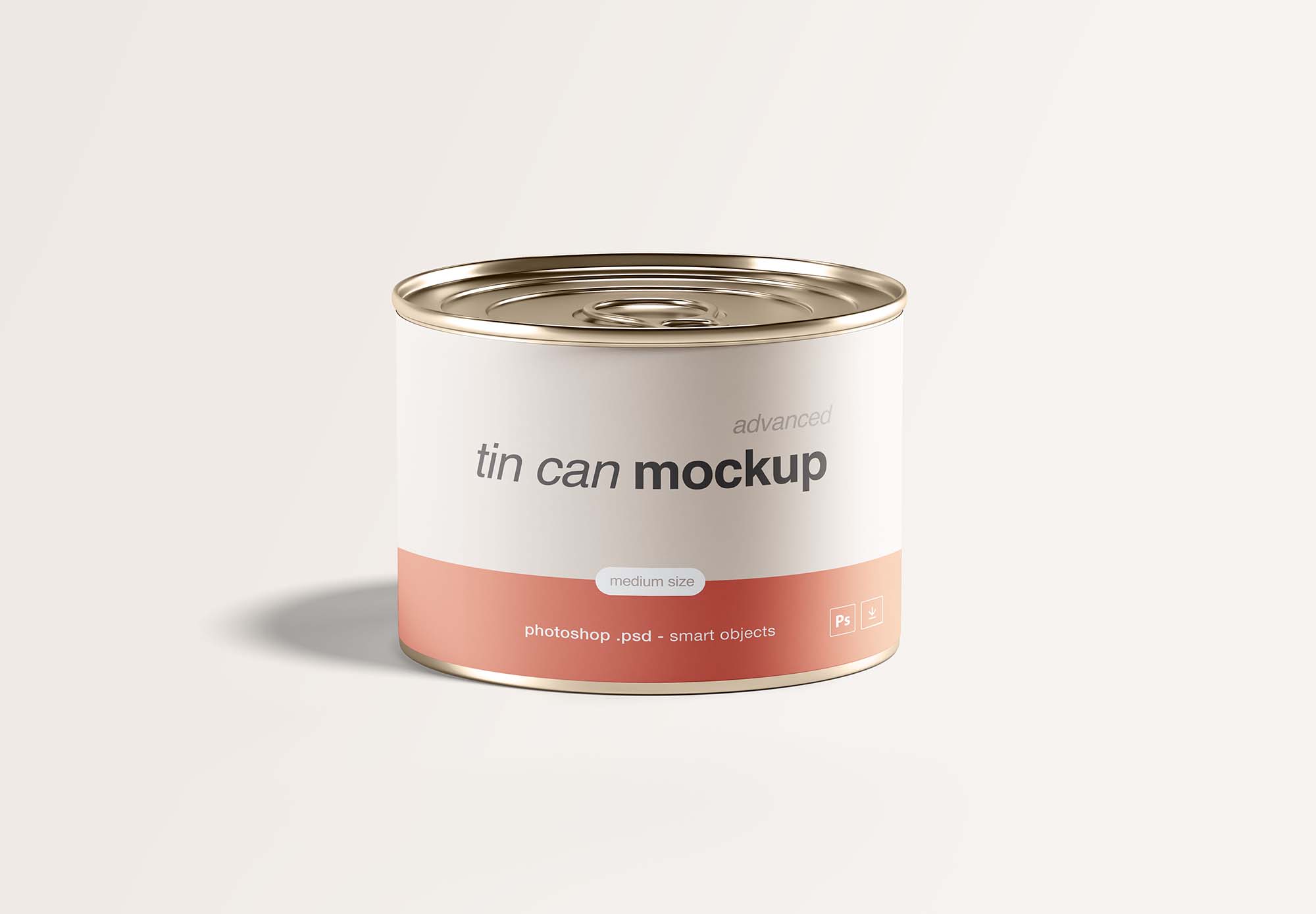 Medium Size Tin Can Mockup