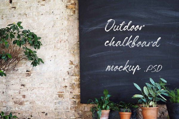 Outdoor Chalkboard Mockup