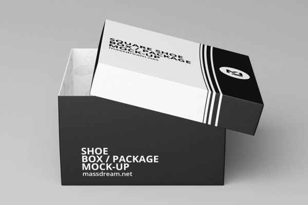 Square Shoe Box Mockup