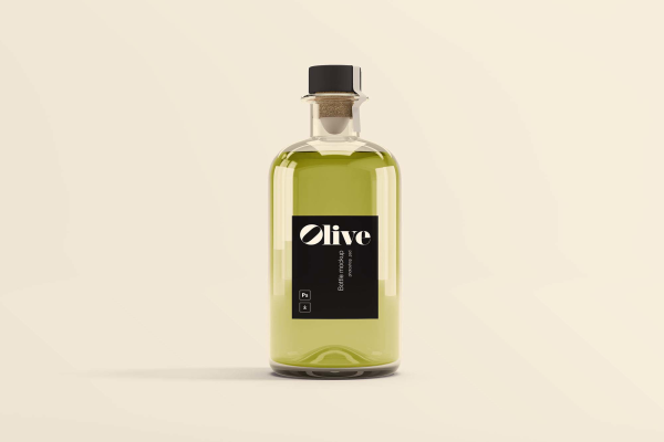 Classic Olive Oil Bottle Mockup