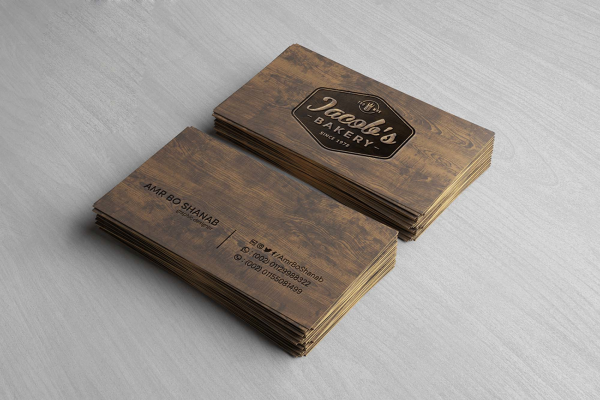 Unique Wooden Business Card