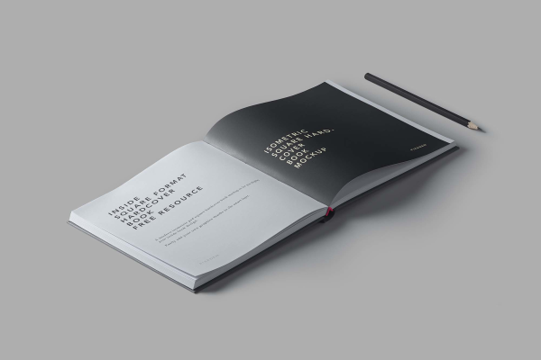 New Square Hardcover Book Mockup