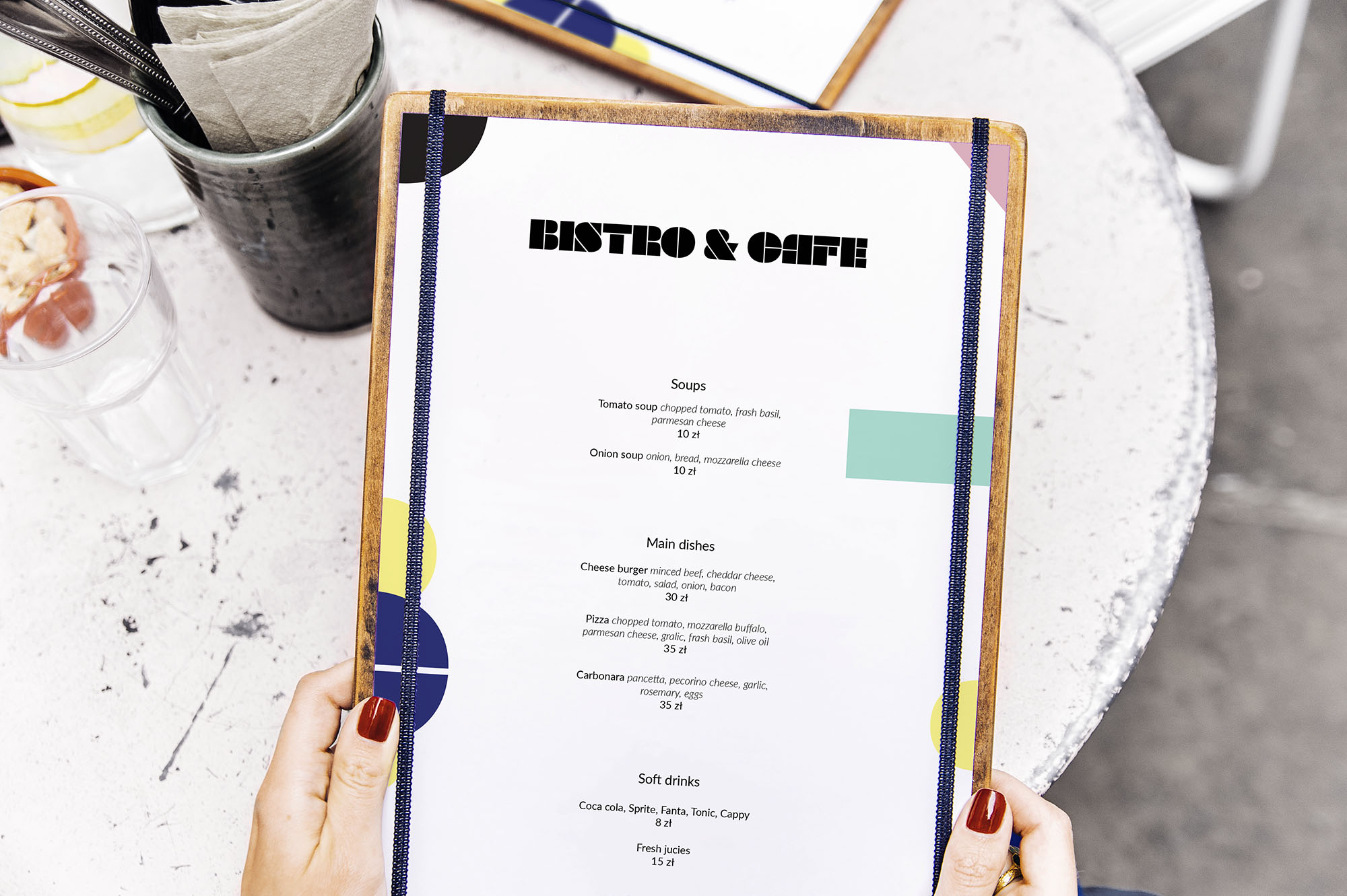 Restaurant Menu Handholding Mockup
