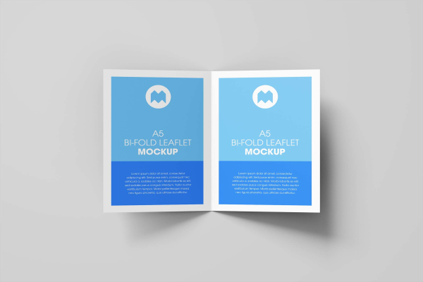 Bifold Leaflet Brochure Mockup