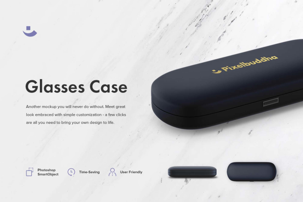 Stylish Glasses Case Mockup