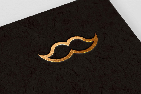 Gold on Black Logo Mockup