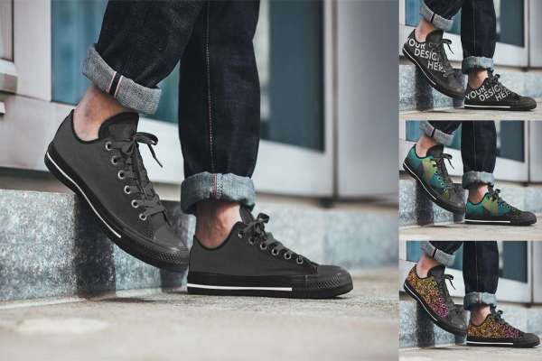 Black Sneakers Mockup