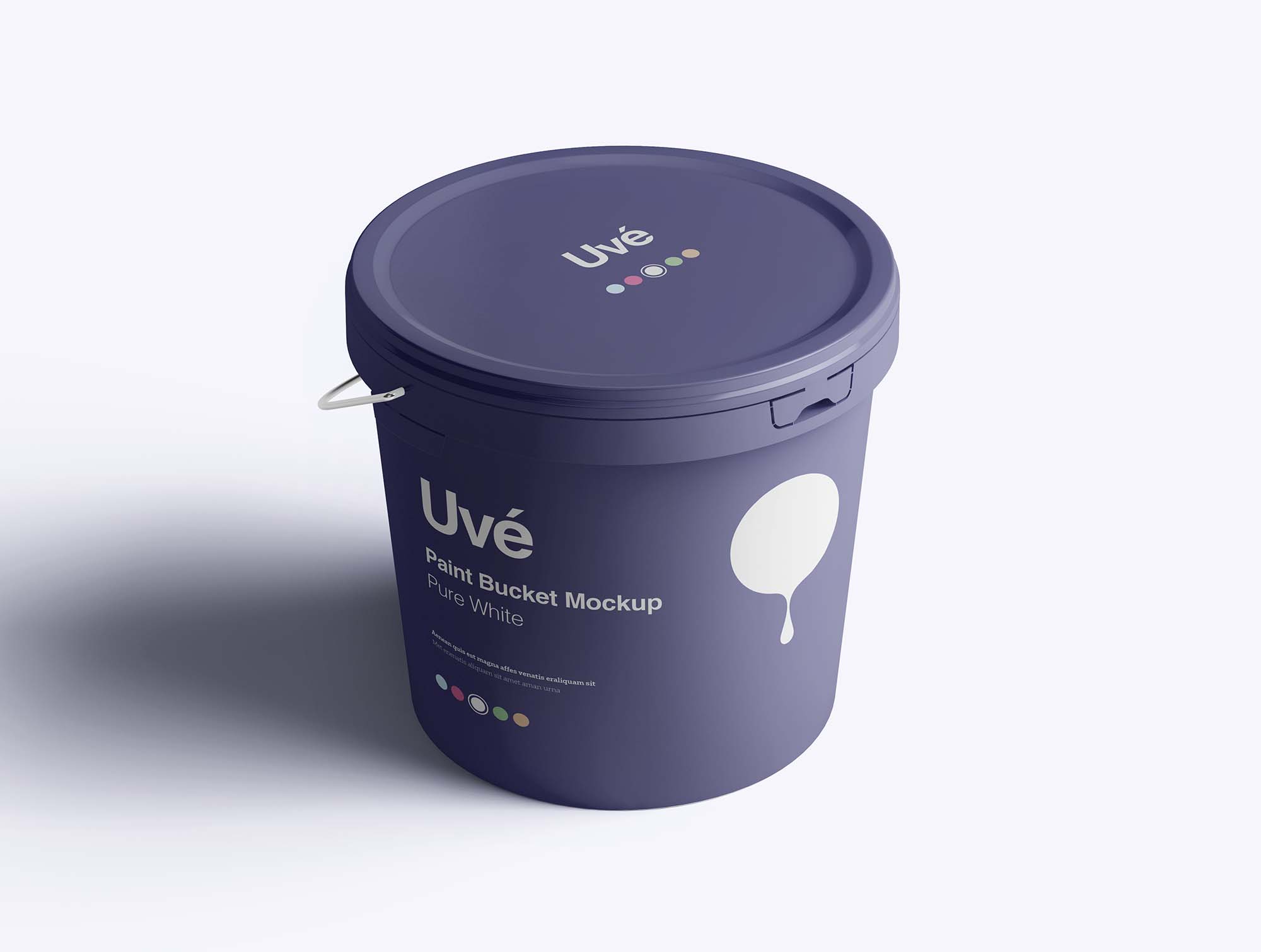 New Plastic Paint Bucket Mockup