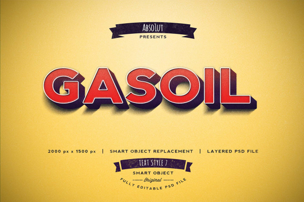 New Gasoil Photoshop Text Effect