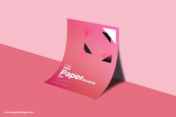 Shadowed Flyer Paper A4 Mockup
