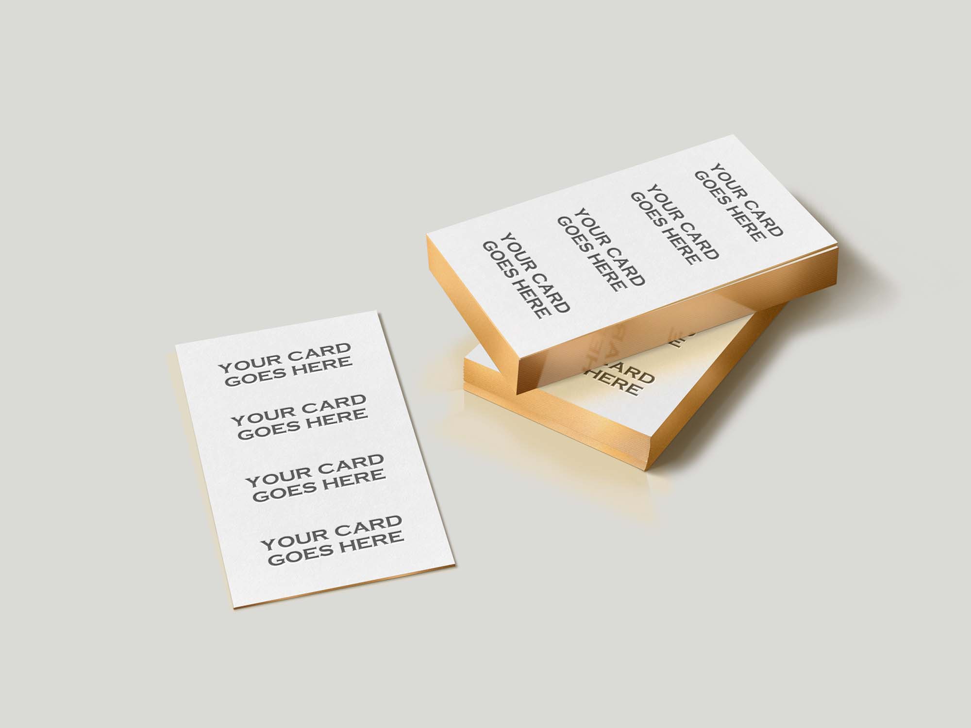 Gold Edge Cards Mockup