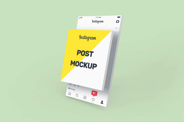 3D Instagram Post Mockup