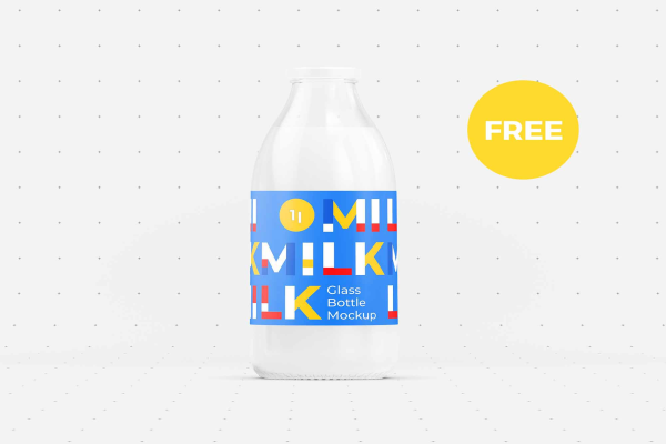 Two Milk Bottles ?  Mockup