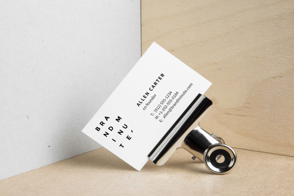 Photorealistic White Business Card Mockup