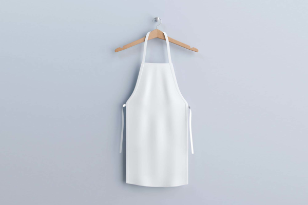 White Apron Mockup