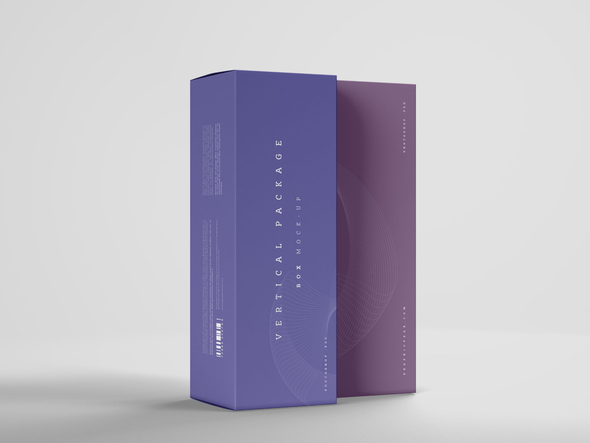 Vertical Package Box Mockup