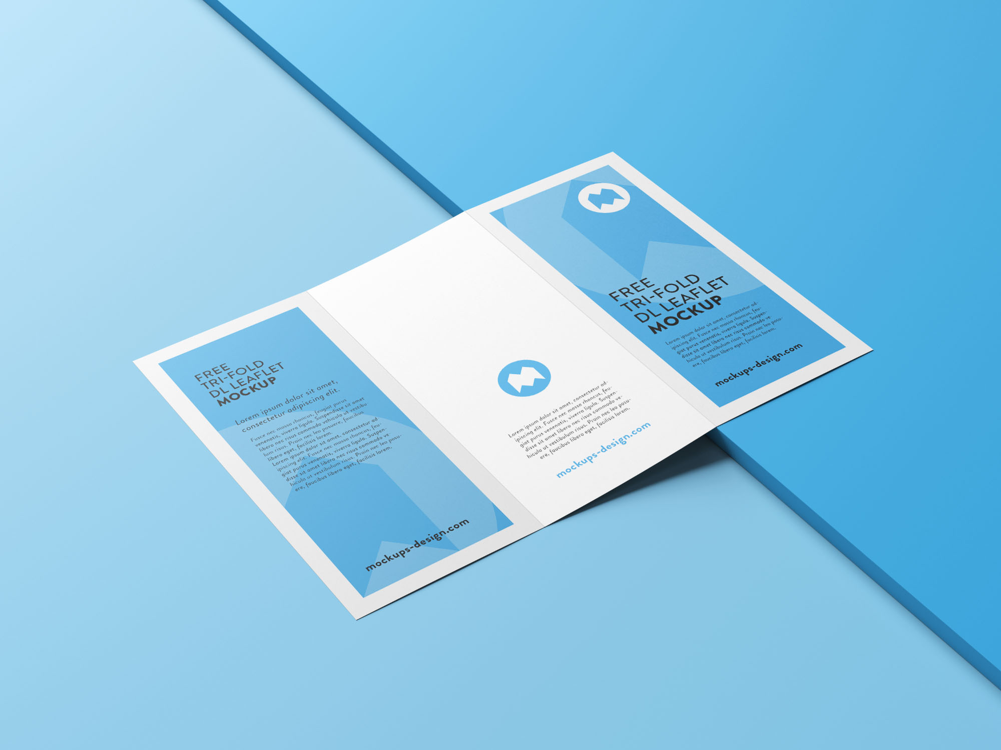 Tri-fold Leaflet Brochure Mockup