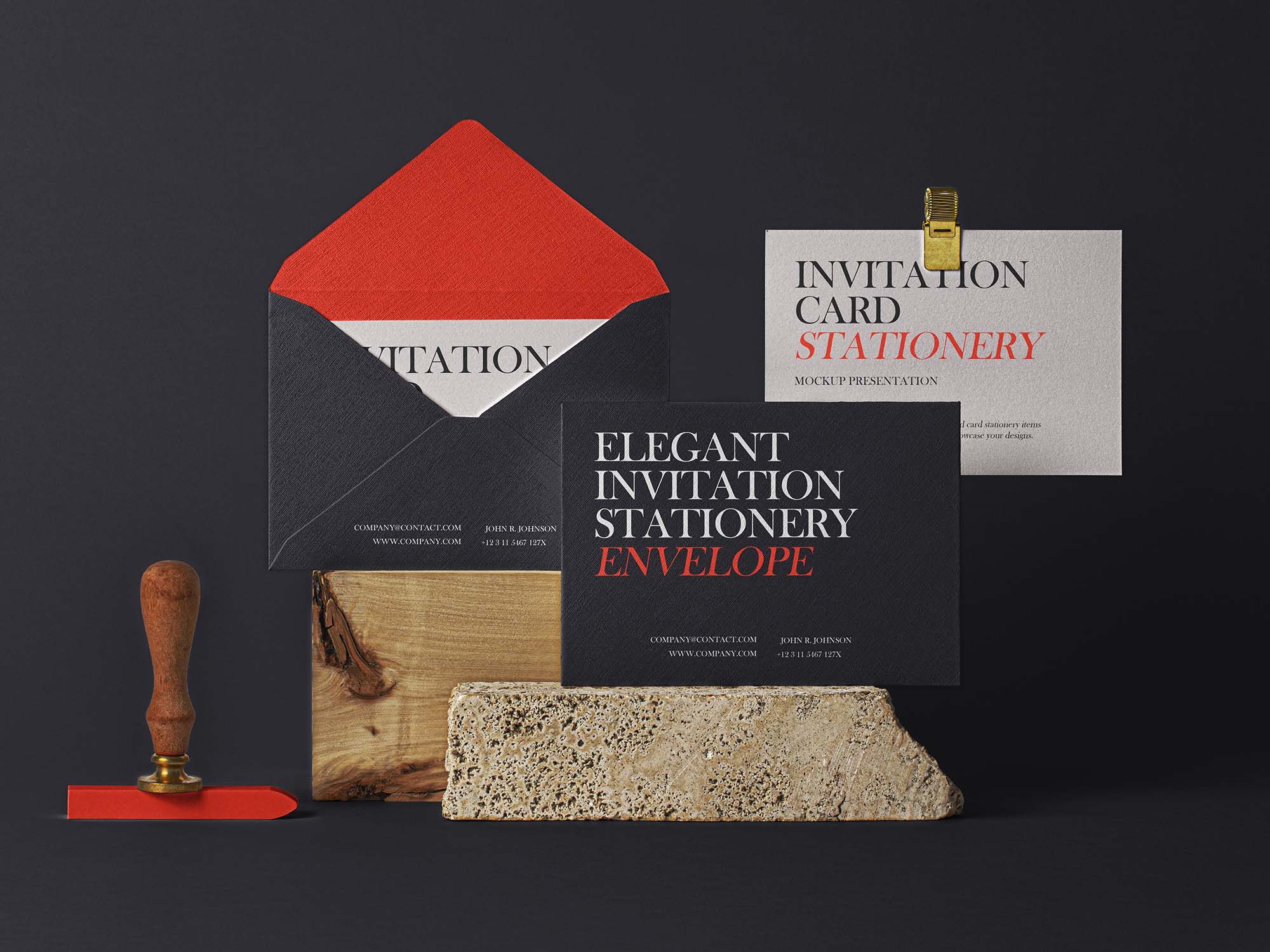 Elegant Invitation Mockup Set