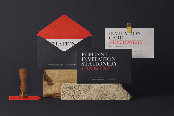 Elegant Invitation Mockup Set