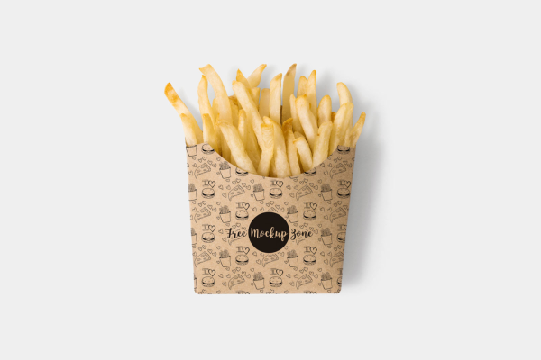 French Fries Box Mockup