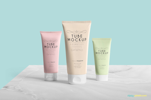 Clean Packaging Tube Mockup