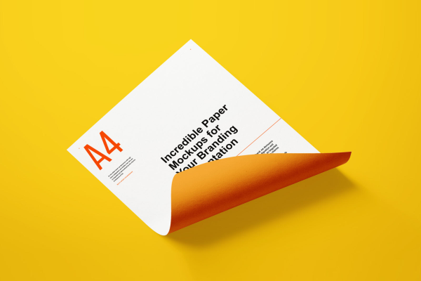 A4 Paper Letter Mockup