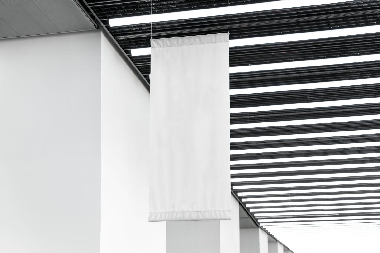 Indoor Vertical Flag Mockup