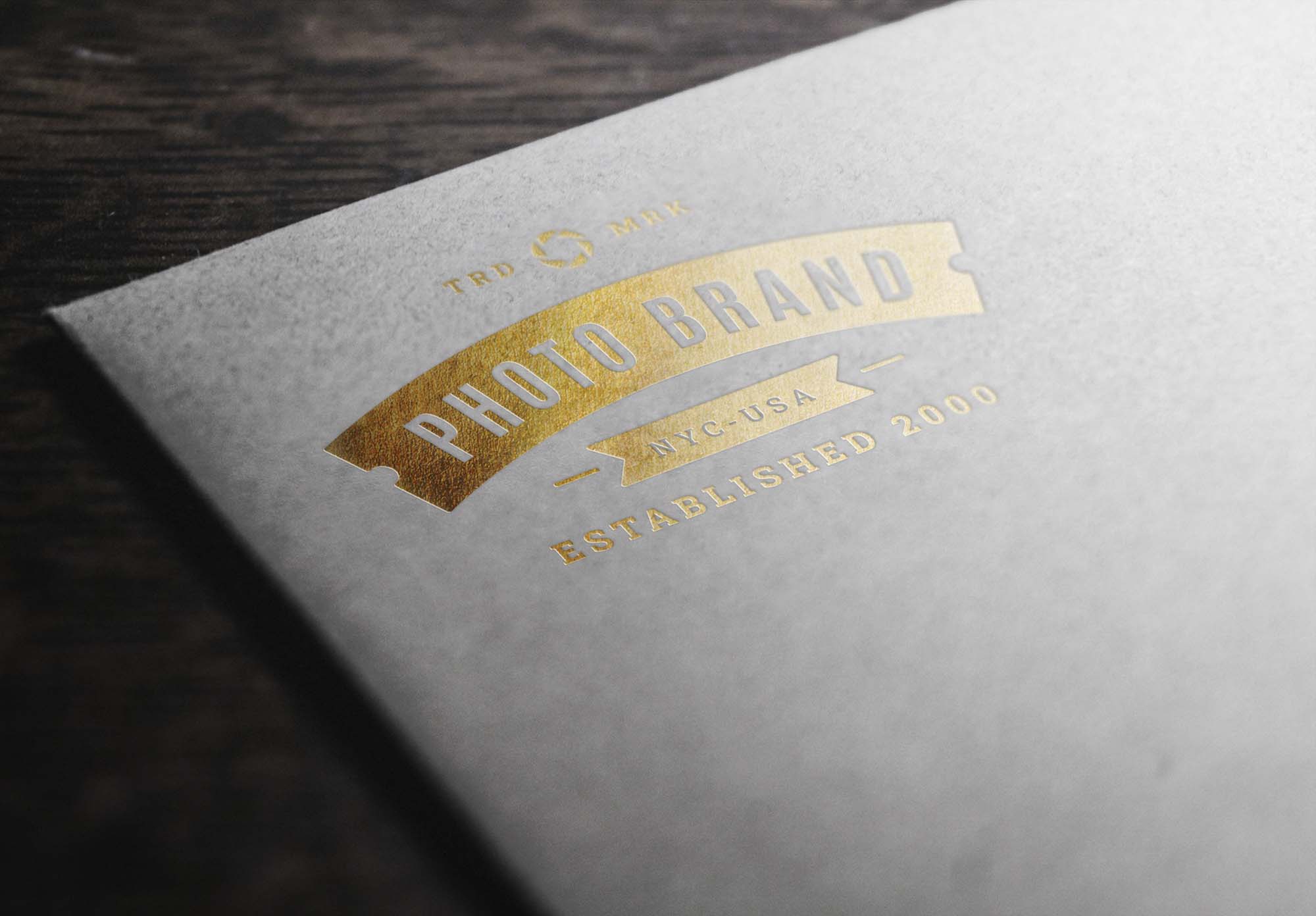 Gold Foil Stamping Logo Mockup